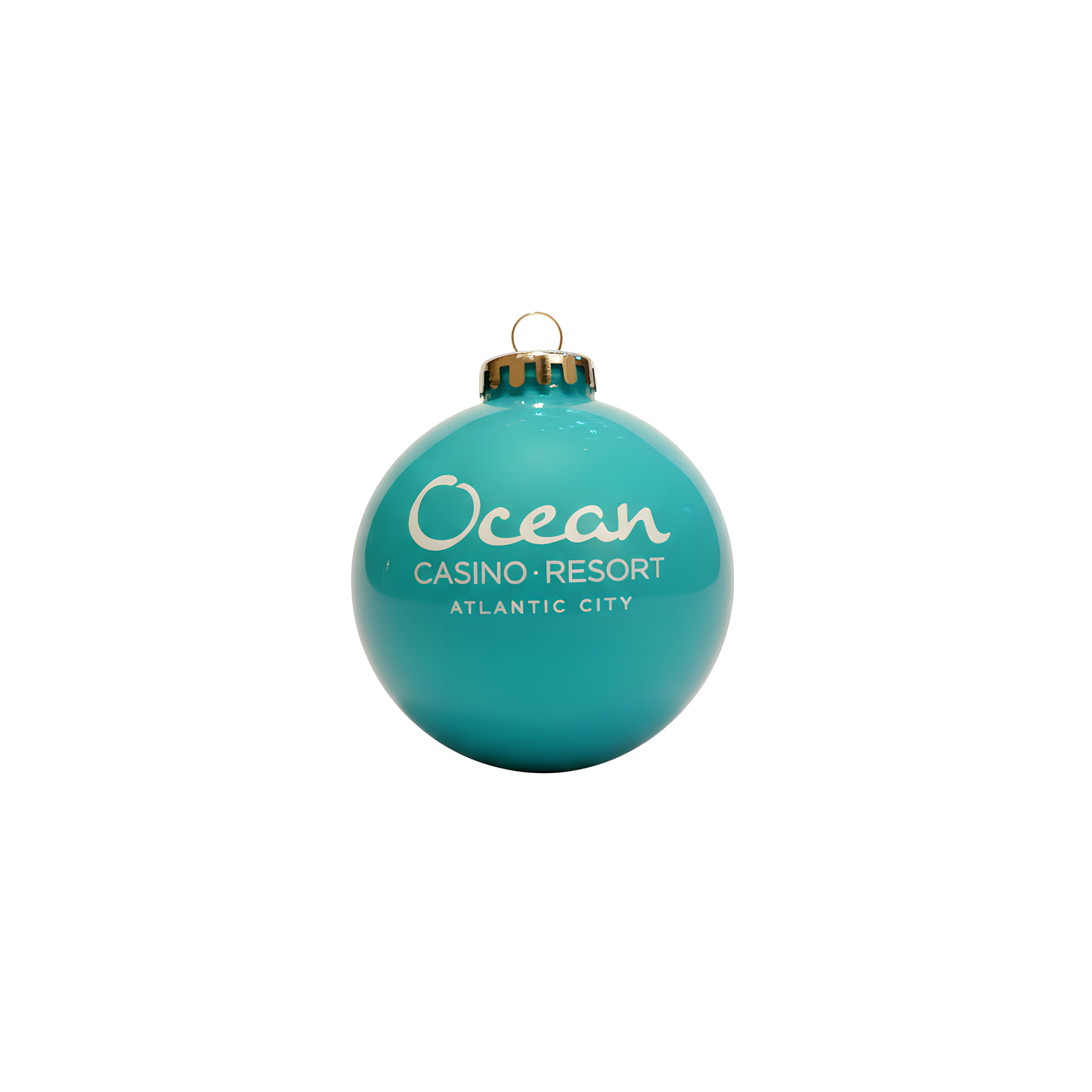 Ocean Cares Teal Globe Holiday Ornament