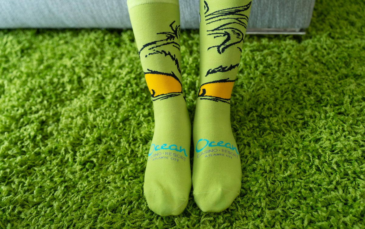 Mean Green Holiday Socks - One Size Fits All