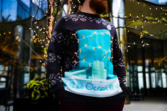 Ocean x Tipsy Elves Ocean Building Holiday Sweater