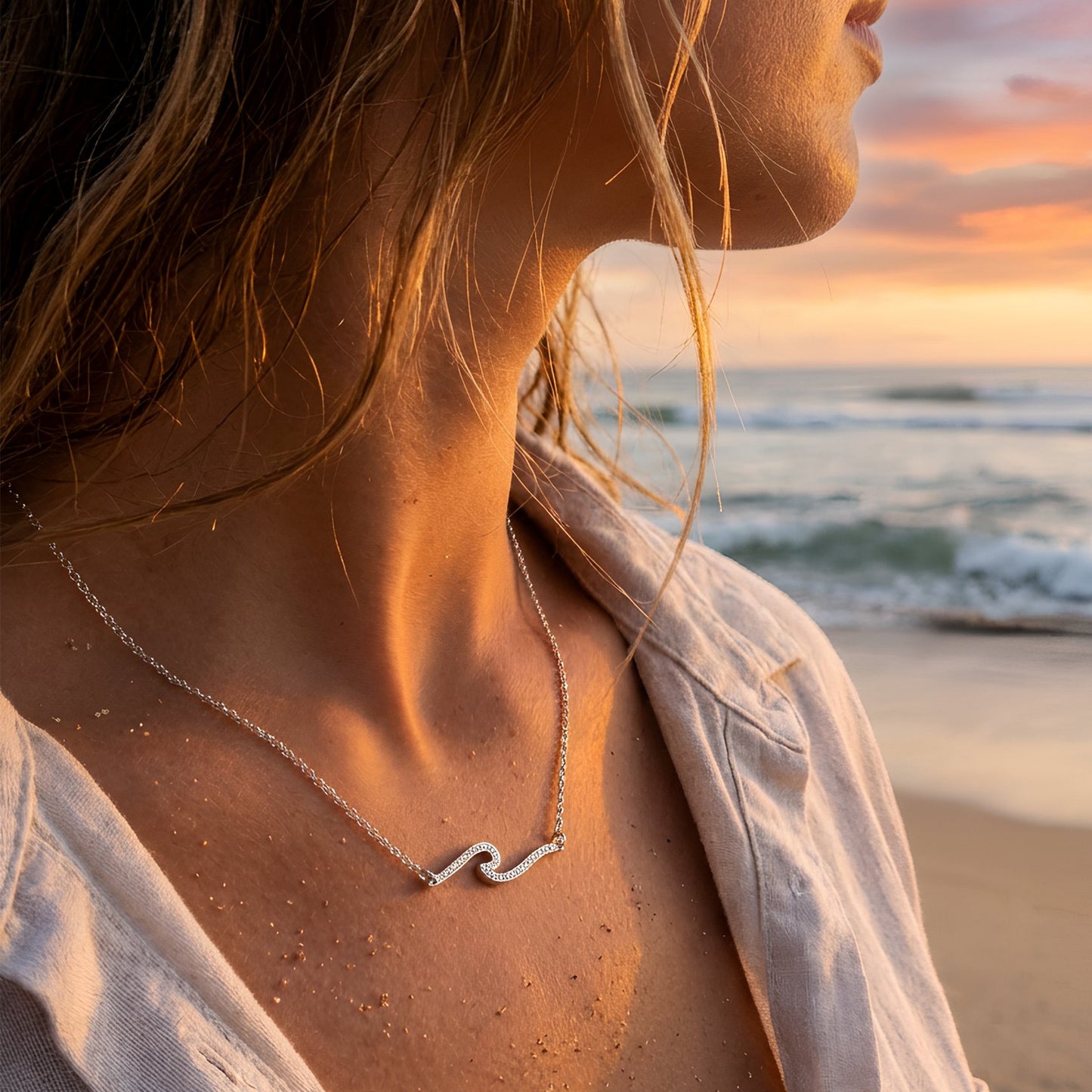 Blissfully Liss Jewelry | Ocean Wave Necklace