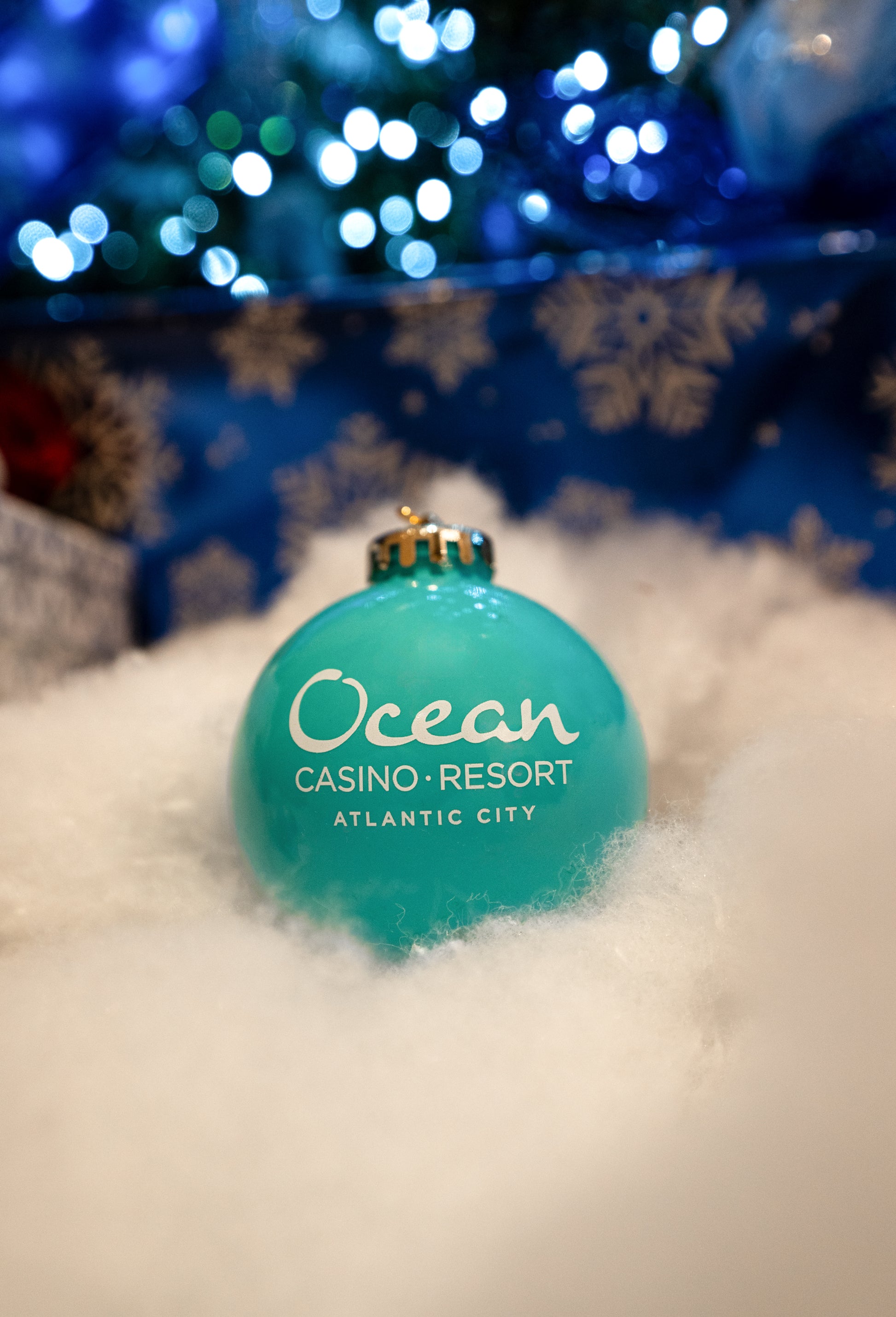 Ocean Teal Globe Holiday Ornament