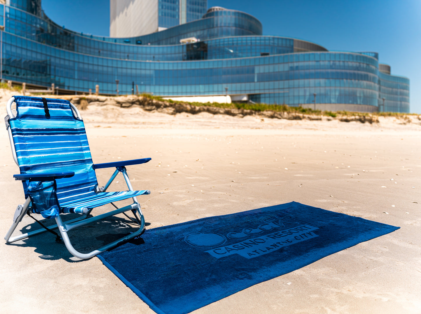 Ocean Navy Blue Beach Towel