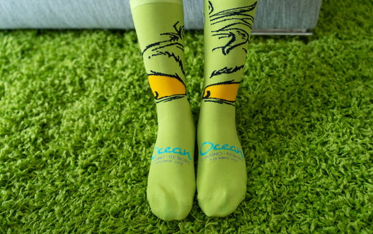 Mean Green Holiday Socks - One Size Fits All
